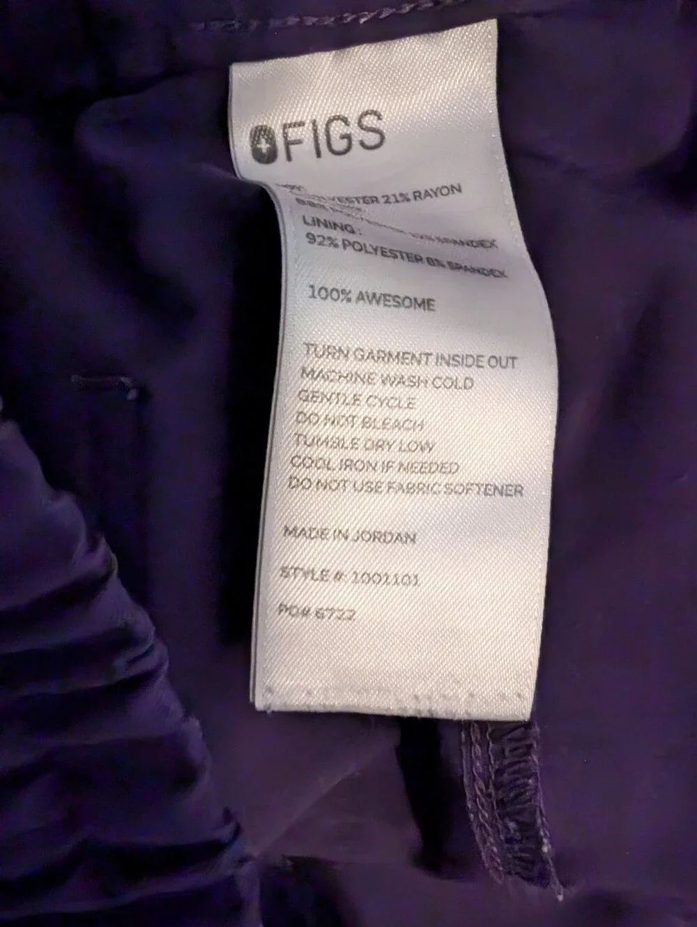 Figs Purple Jam Uman Relaxed Jogger Scrub Pant